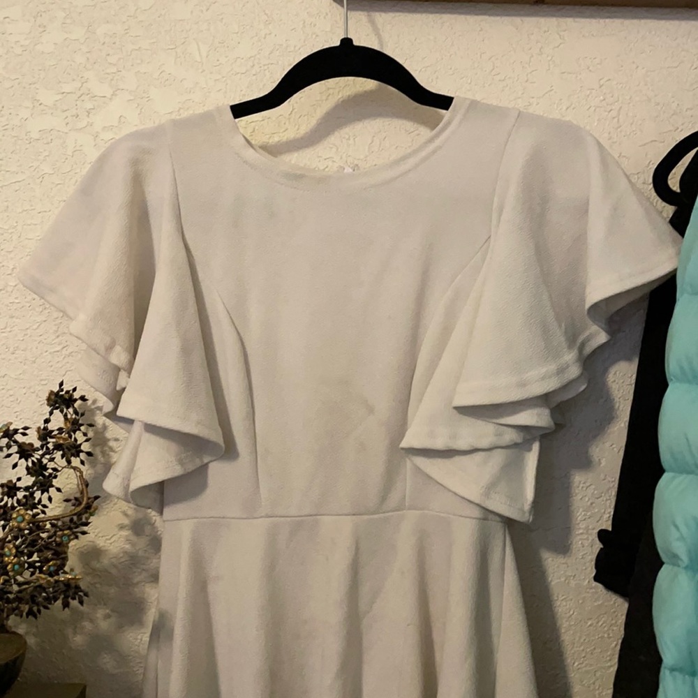 White Knee length dress